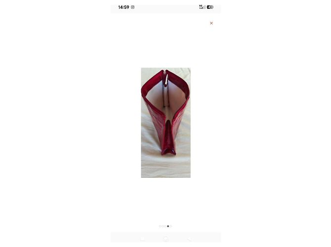 Borsa Rossa in Vernice Max Mara Rosso - vista 5