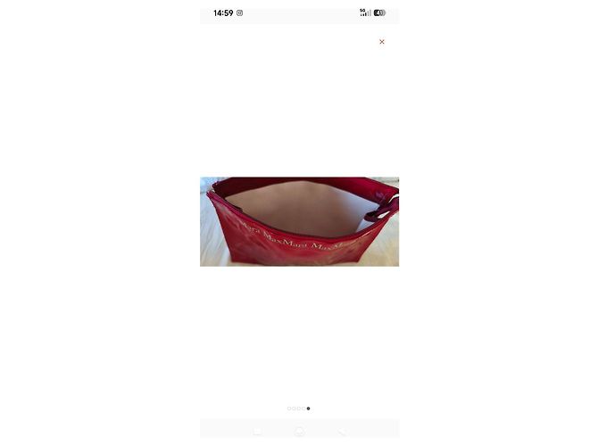 Borsa Rossa in Vernice Max Mara Rosso - vista 6