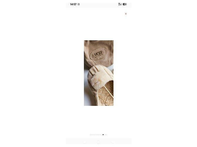 Bailarinas UGG de lã bege com pompom - vista 10