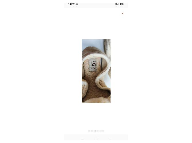 Bailarinas UGG de lã bege com pompom - vista 7