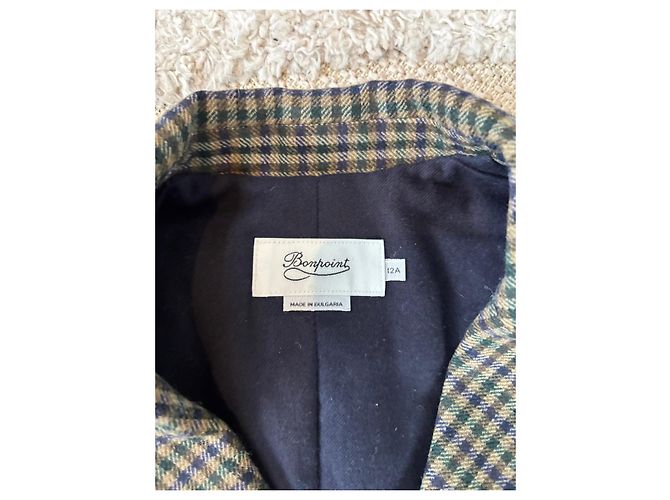Bonpoint Checked Blazer Brown Green Dark blue - view 2