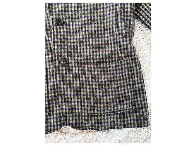 Bonpoint Checked Blazer Brown Green Dark blue - view 4
