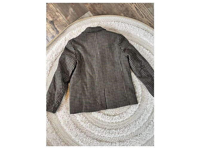 Bonpoint Checked Blazer Brown Green Dark blue - view 6