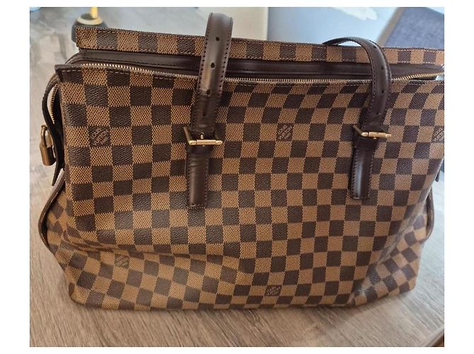 Chelsea Borsa a mano Louis Vuitton in pelle marrone scuro - vista 13