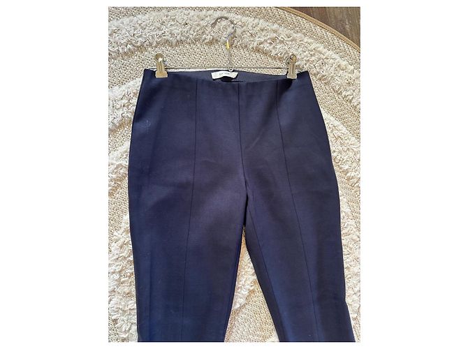 Calça de lã virgem azul marinho The Row Azul escuro - vista 13