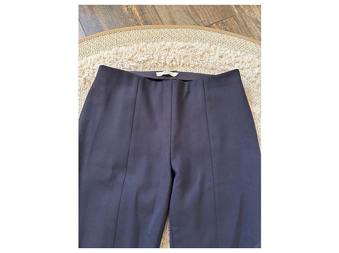 Calça de lã virgem azul marinho The Row Azul escuro - vista 2