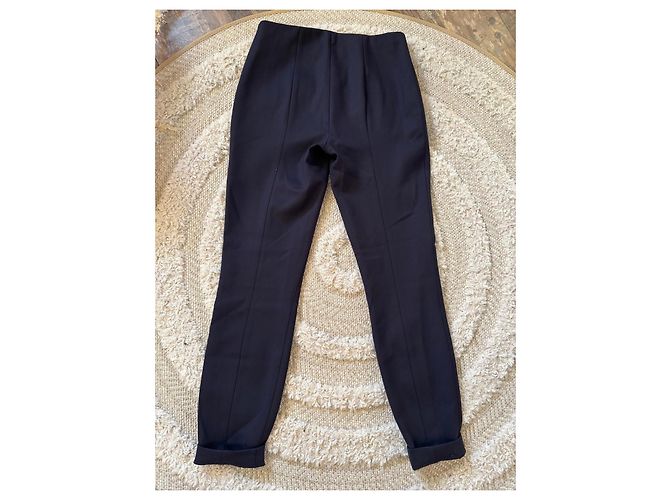 Calça de lã virgem azul marinho The Row Azul escuro - vista 7