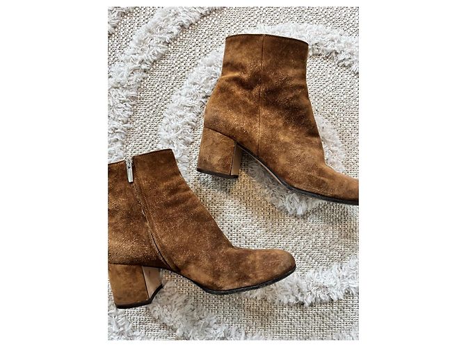 Botines Gianvito Rossi 39 Castaño - vista 7