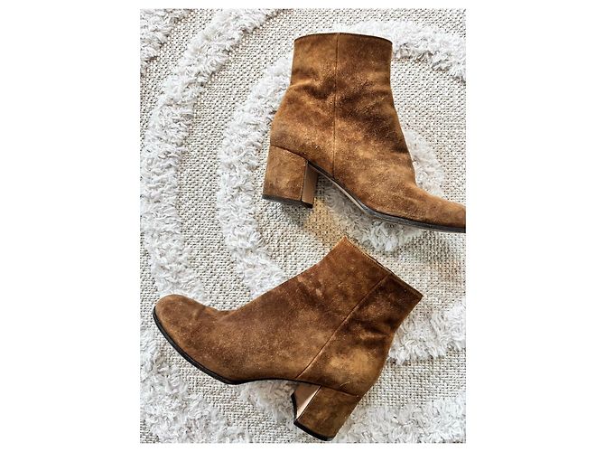 Botines Gianvito Rossi 39 Castaño - vista 8