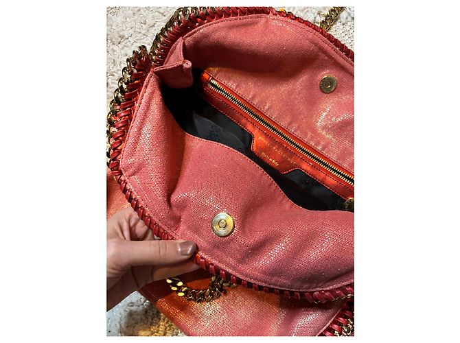 Stella Mc Cartney Borsa Falabella metallica rosa Stella McCartney - vista 12