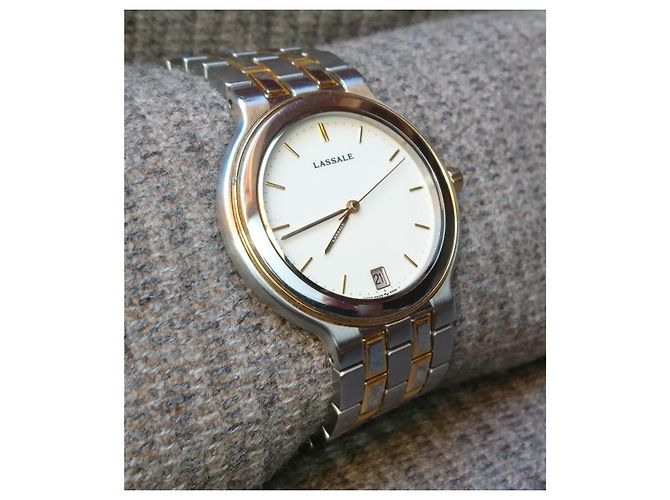 Relógio de quartzo Seiko Lassale ref. 8N25-6000 Prata Dourado - vista 2