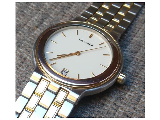 Relógio de quartzo Seiko Lassale ref. 8N25-6000 Prata Dourado - vista 3