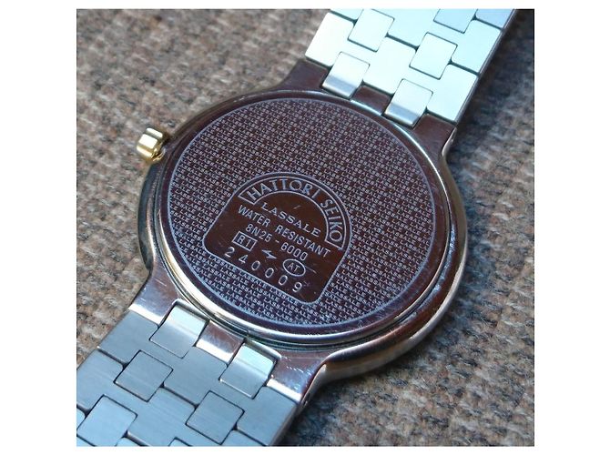 Relógio de quartzo Seiko Lassale ref. 8N25-6000 Prata Dourado - vista 4