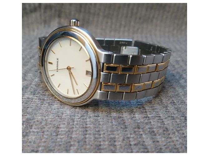 Relógio de quartzo Seiko Lassale ref. 8N25-6000 Prata Dourado - vista 8