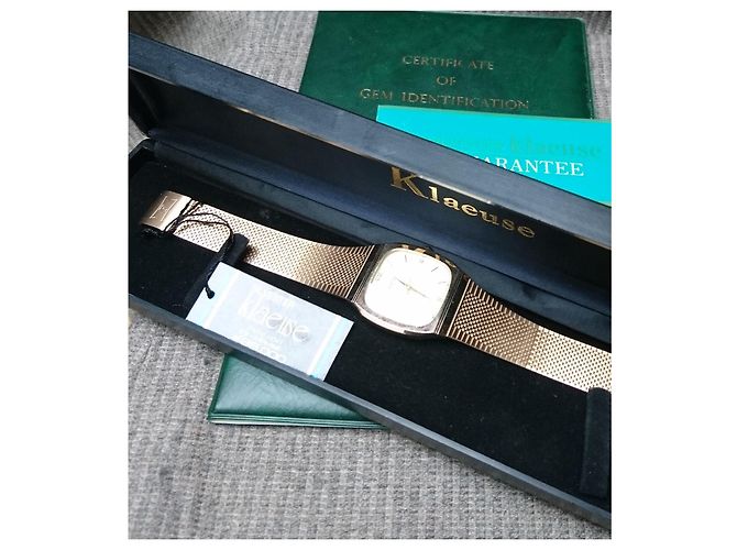 Autre Marque Klaeuse Quarz Uhr Ref. 286-124-003 Schweizer Uhrwerk Golden - Ansicht 2