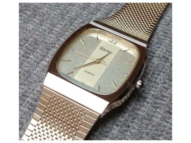 Autre Marque Klaeuse Quarz Uhr Ref. 286-124-003 Schweizer Uhrwerk Golden - Ansicht 4