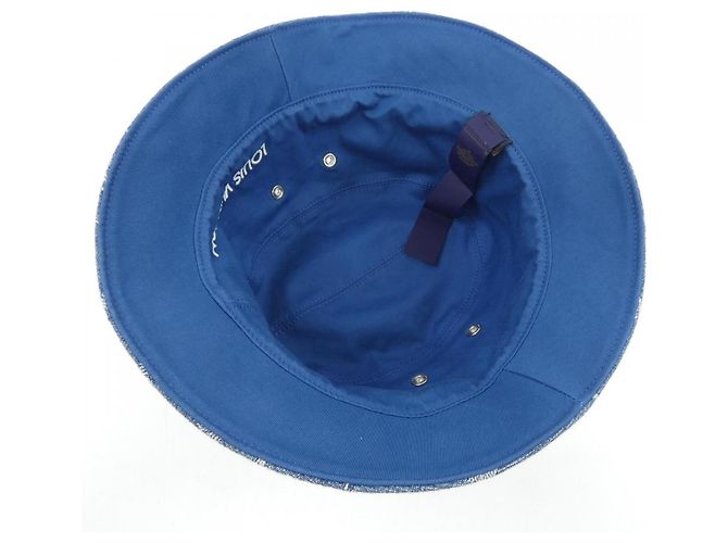 Cappello bucket in denim essenziale Monogram Louis Vuitton Blu - vista 5