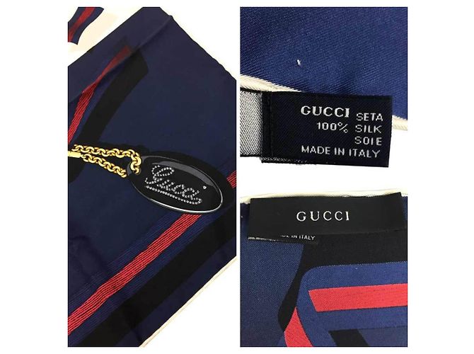Gucci Seidenschals in Blau - Ansicht 3