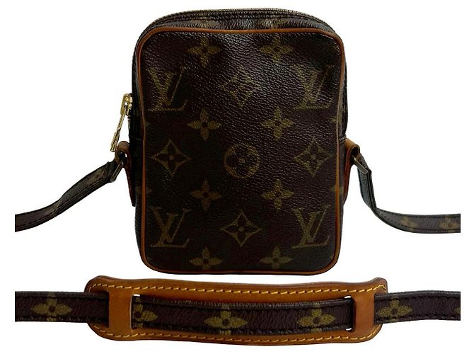 Borsa a Spalla Mini Danube in Pelle Monogram Louis Vuitton Marrone - vista 2