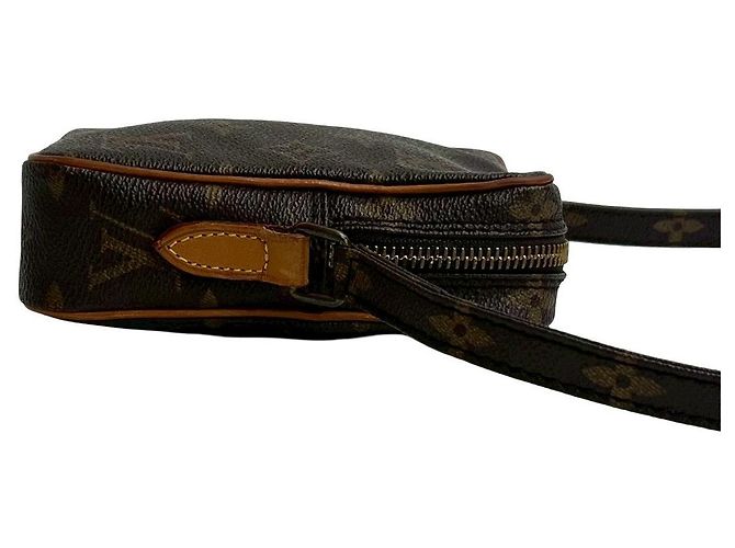 Borsa a Spalla Mini Danube in Pelle Monogram Louis Vuitton Marrone - vista 7
