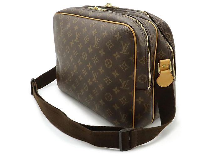 Louis Vuitton Reporter GM Monogram Shoulder Bag Brown - view 2
