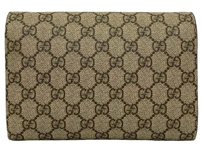 Borsa a Spalla 2 in 1 Gucci Dionysus GG Supreme in Pelle Marrone - vista 4