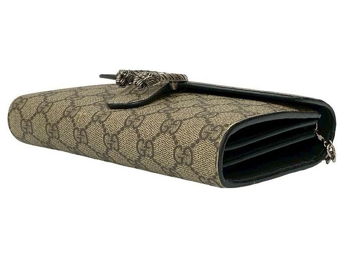 Borsa a Spalla 2 in 1 Gucci Dionysus GG Supreme in Pelle Marrone - vista 9