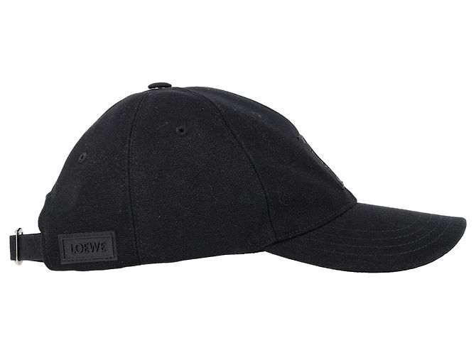 Cappellino da baseball in cotone nero con patch Anagram di Loewe - vista 2