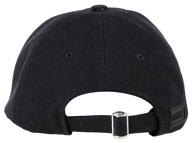 Cappellino da baseball in cotone nero con patch Anagram di Loewe - vista 3