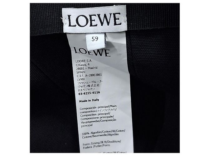 Cappellino da baseball in cotone nero con patch Anagram di Loewe - vista 4