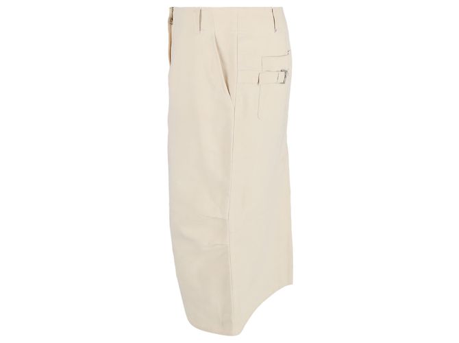 Falda Midi Max Mara en Lino Crema Blanco Crudo - vista 2