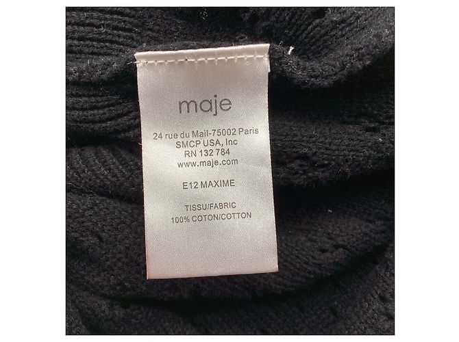 Vestido Mini Maje en Algodón Negro - vista 5