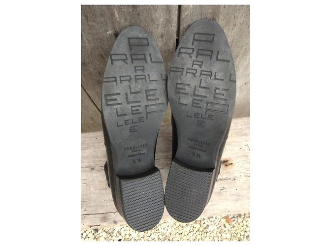 Autre Marque Botines Parallèle de cuero negro - vista 5