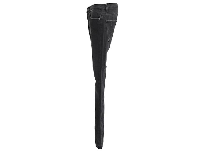 Jeans ajustados desgastados en algodón negro Valentino Garavani - vista 2