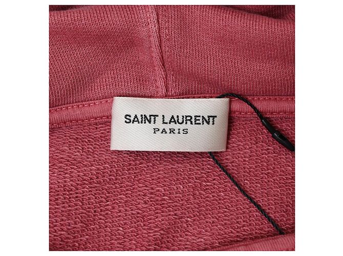 Sudadera Saint Laurent Rive Gauche en algodón rosa Castaño - vista 4