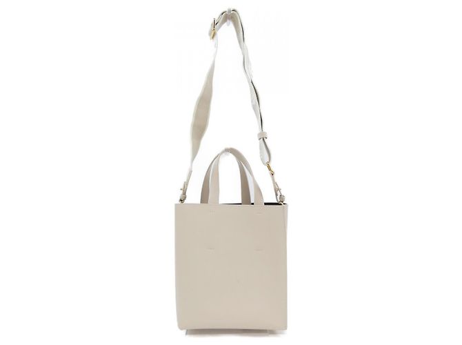 Borsa in pelle di vitello Marni MUSEO LV639 Beige - vista 3