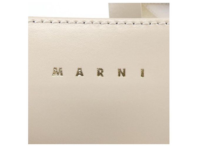 Borsa in pelle di vitello Marni MUSEO LV639 Beige - vista 5