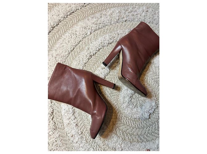Botines de cuero Agnona Rosa - vista 2