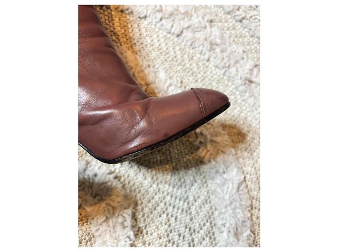 Botines de cuero Agnona Rosa - vista 6