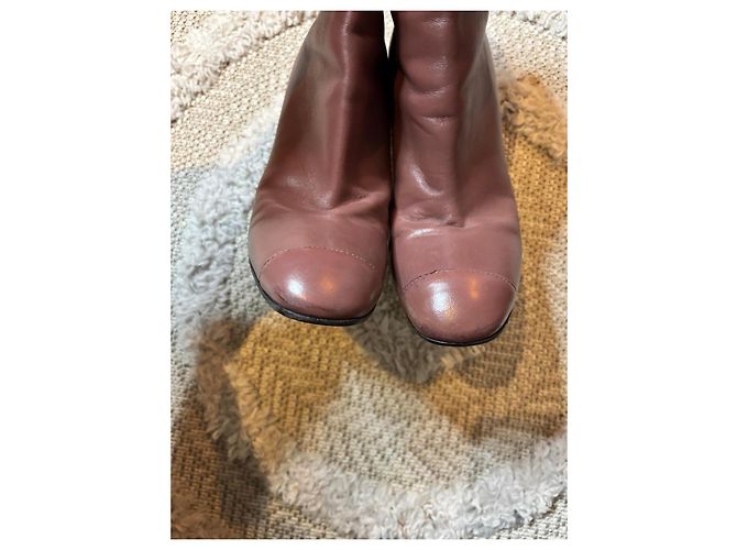 Botines de cuero Agnona Rosa - vista 9