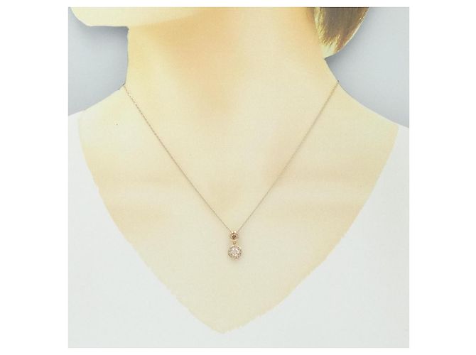 Autre Marque Collana in quarzo e diamanti Luziada Au417 Au750 Rosa - vista 6