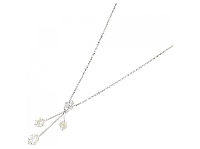 Autre Marque Collana in diamante Pt900 Pt850 Argento - vista 2