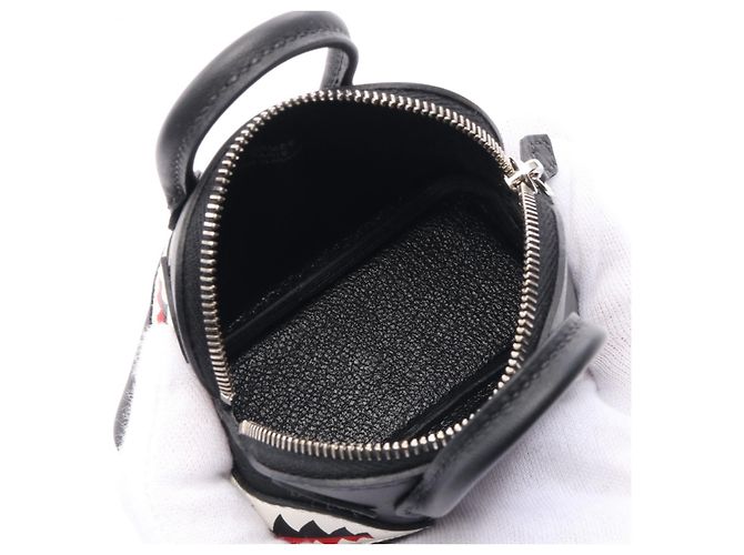 Hermès Charm squalo Bolide Hermes Accessorio Swift Nero Bianco Rosso - vista 3