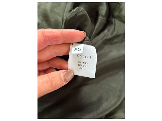 Autre Marque Langes grünes Kalita-Kleid Dunkelgrün - Ansicht 6