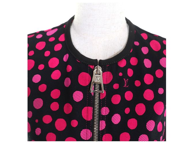 Louis Vuitton Yayoi Kusama Infinity Dot Ein Stück Schwarz Pink - Ansicht 4