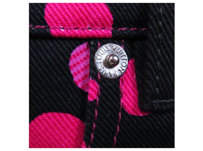 Louis Vuitton Yayoi Kusama Infinity Dot Ein Stück Schwarz Pink - Ansicht 7