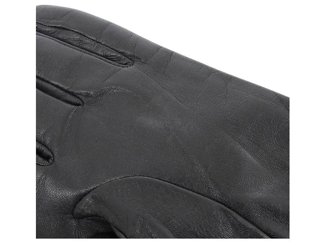Lederhandschuhe mit Emporio Armani-Logo-Prägung Schwarz - Ansicht 5