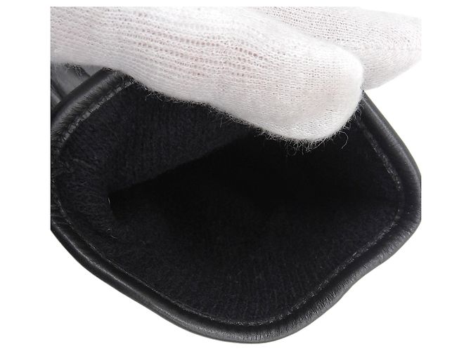 Lederhandschuhe mit Emporio Armani-Logo-Prägung Schwarz - Ansicht 6