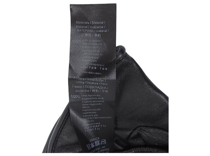 Lederhandschuhe mit Emporio Armani-Logo-Prägung Schwarz - Ansicht 7
