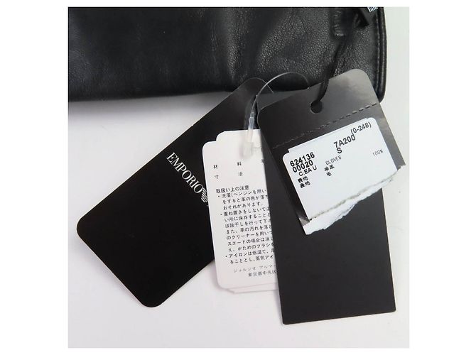 Lederhandschuhe mit Emporio Armani-Logo-Prägung Schwarz - Ansicht 9